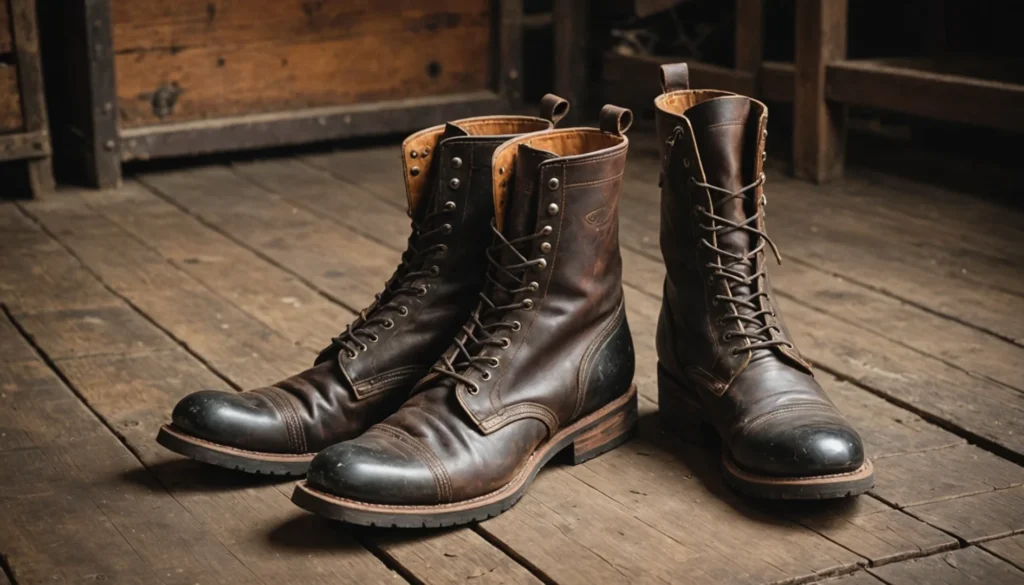 bottes moto vintage homme