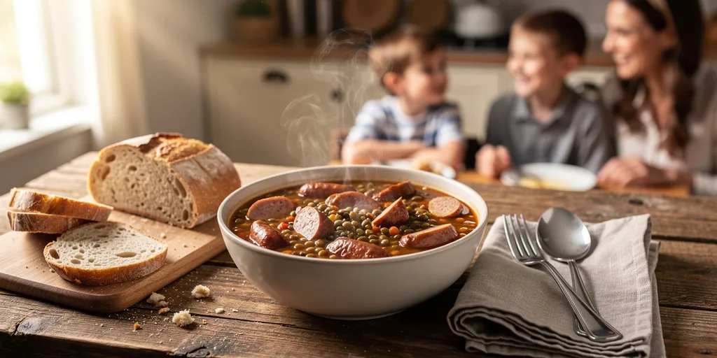 lentilles saucisses facile