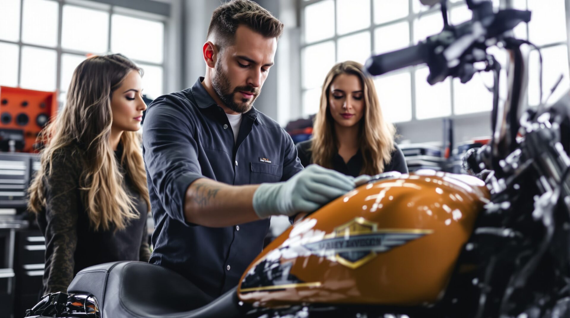 covering moto harley davidson