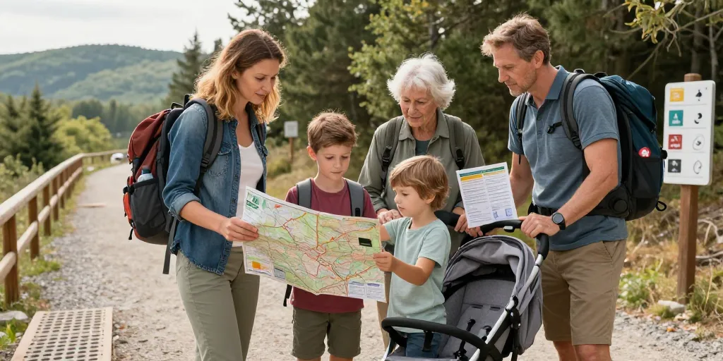 Des façons de préparer des itinéraires de randonnée plus accessibles à toute la famille