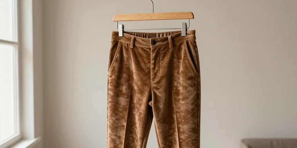 pantalon en velours côtelé homme